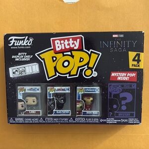 Funko Bitty Pop! Marvel 4-Pack with Black, Yellow, and Purple Accents